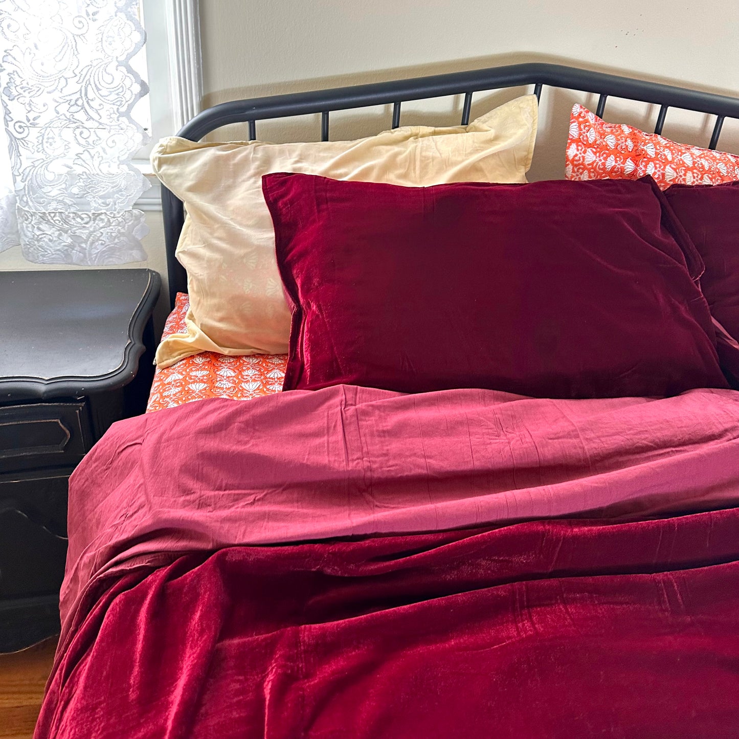 Velvet Duvet Cover - Red