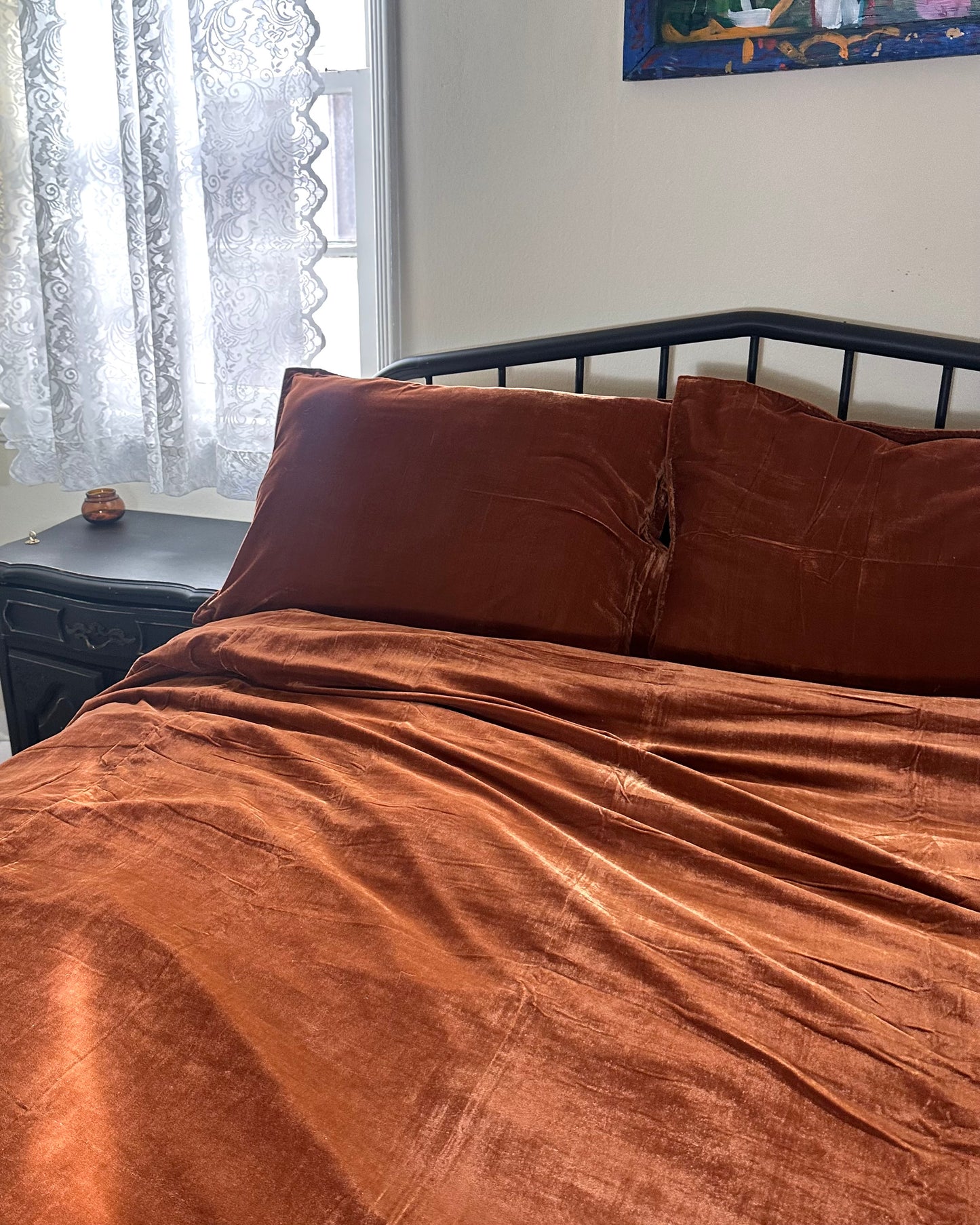 Velvet Duvet Cover - Orange