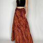 tie dye maxi skirt front