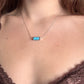 Sterling Silver Turquoise Bar Necklace