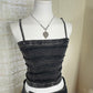 Striped Patchwork Top - Black