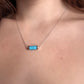 Sterling Silver Turquoise Bar Necklace