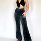 Gianna Velour Pants - Blue