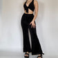 Gianna Velour Pants - Black