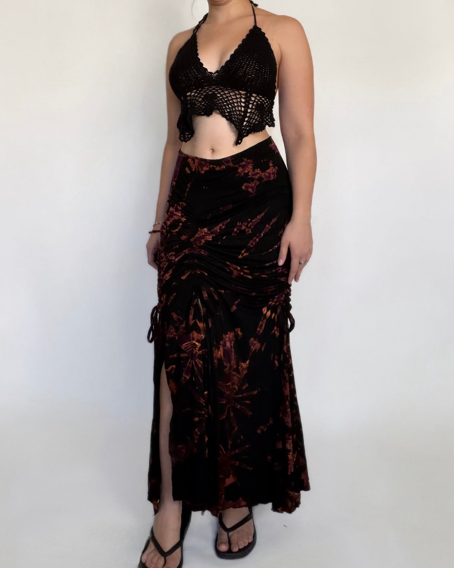 Lena Skirt - Black Tie Dye