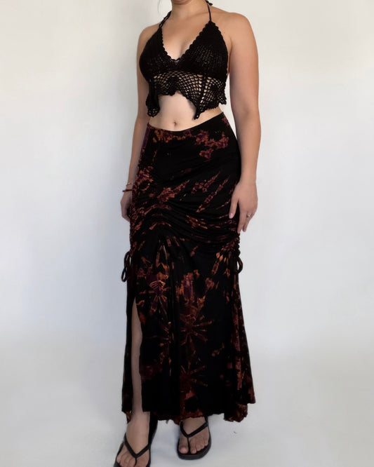 Lena Skirt - Black Tie Dye