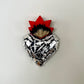 Mexican Milagro Sacred Heart - Black