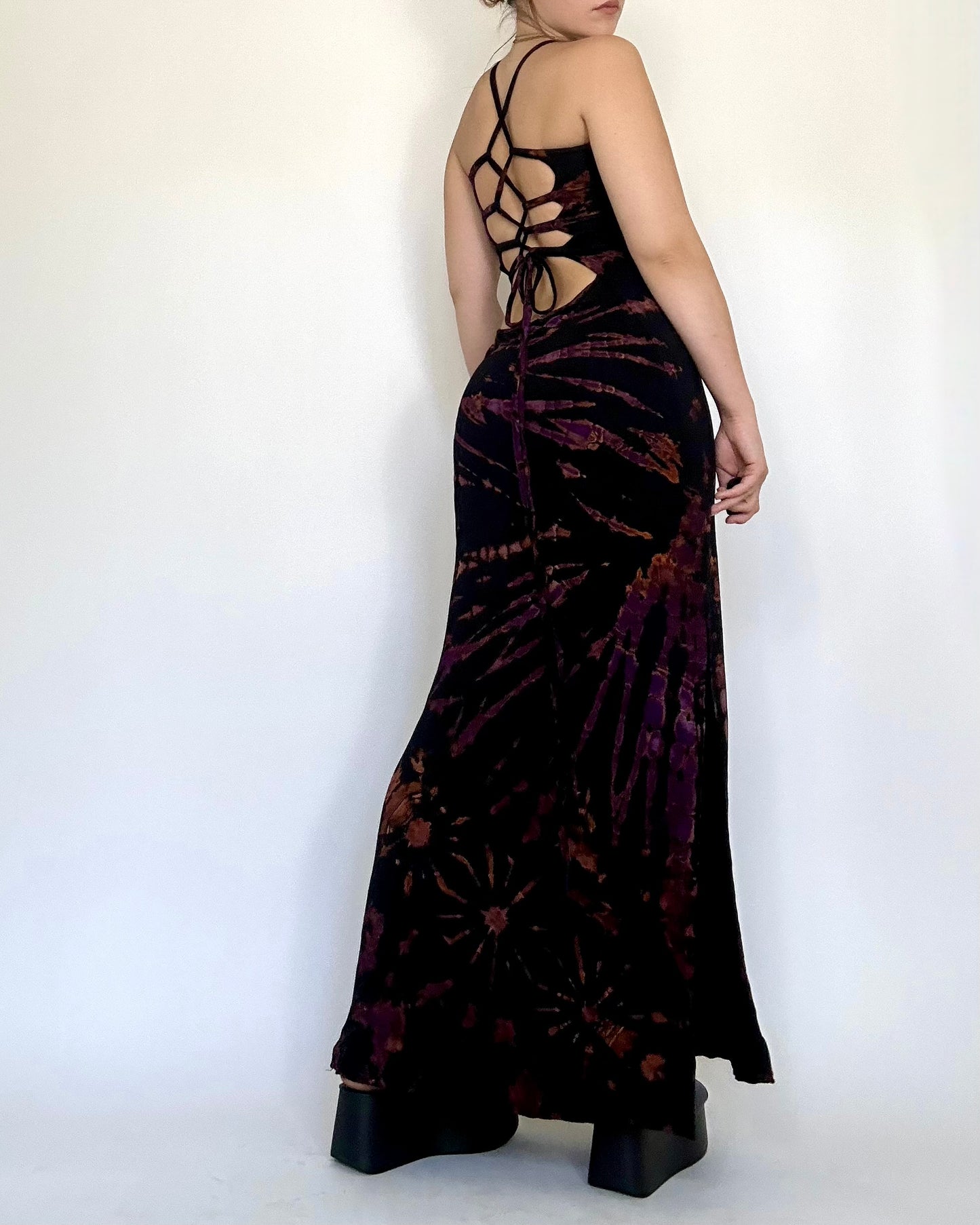 Nebula Dress - Black Purple