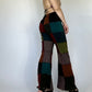 flared patchwork hippie pants backside