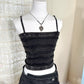 Striped Patchwork Top - Black