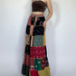 Patchwork boho skirt front