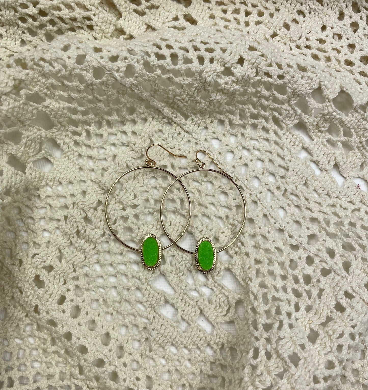 Peridot Goldtone Earrings