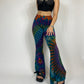 blue tie dye flares front