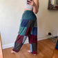 boho patchwork pants backside